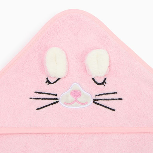 Полотенце-уголок LoveLife Дружок, цв. розовый, 80х80 см, 100% пэ, микрофибра 280 г/м2  фото 5