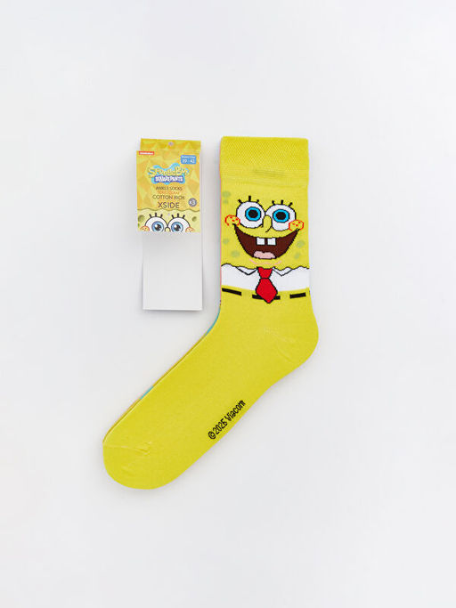 S?nger Bob Bask?l? Erkek Soket ?orap 3l?
