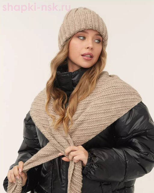 LS 57 PL 57 Комплект женский флис (колпак+косынка) (56-58)