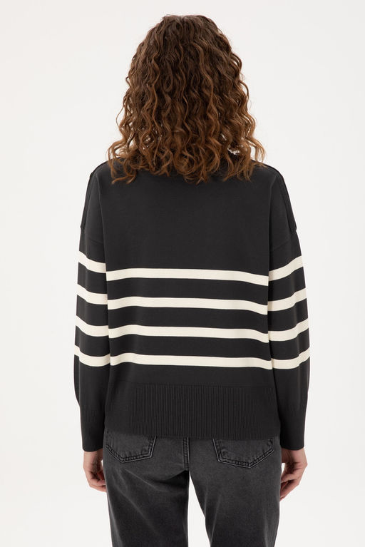 Женский свитер антрацитового меланжевого цвета с круглым вырезом Неожиданная скидка в корзине - U.s. polo assn фото 5