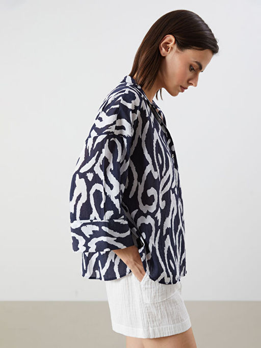 Desenli Oversize Kad?n G?mlek