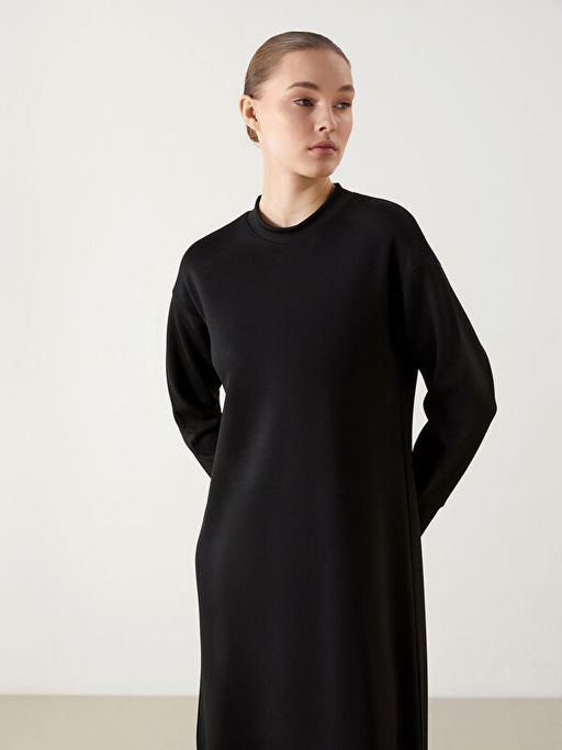 Dik Yaka Kad?n Sweatshirt Elbise