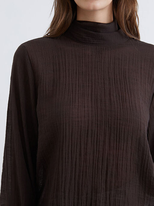 Dik Yaka Dokulu Bluz