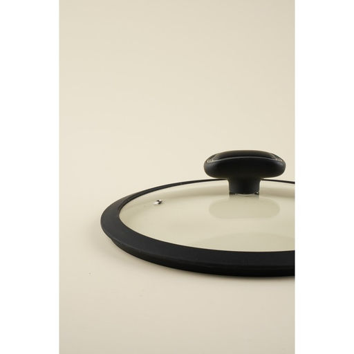 Крышка SL Home, d=24 см, с силиконовым ободком, стекло