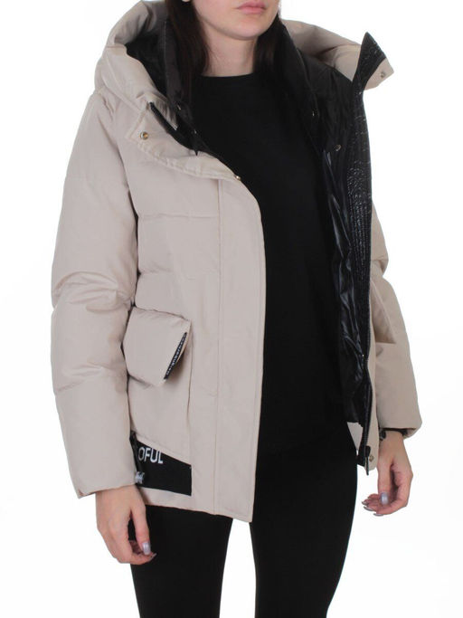 PE23-2 BEIGE Куртка зимняя женская оверсайз (150 гр. холлофайбер)
