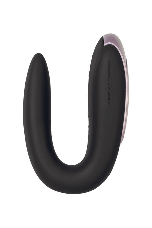 Многофункциональный стимулятор для пар Satisfyer Partner Double Fun, силикон, черный, 18 см