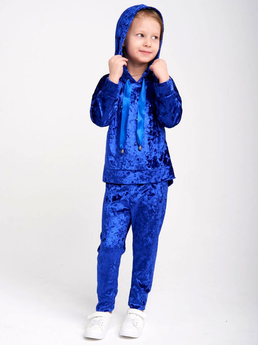 КД1045-В Костюм Бархат ЦВЕТ: СИНИЙ (QR)