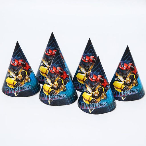 Набор одноразовой бумажной посуды, на 6 персон "С Днем Рождения", Трансформеры