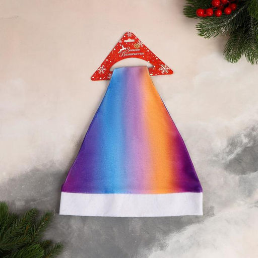 Колпак новогодний Градиент 28х39 см разноцветный - Зимнее волшебство фото 2