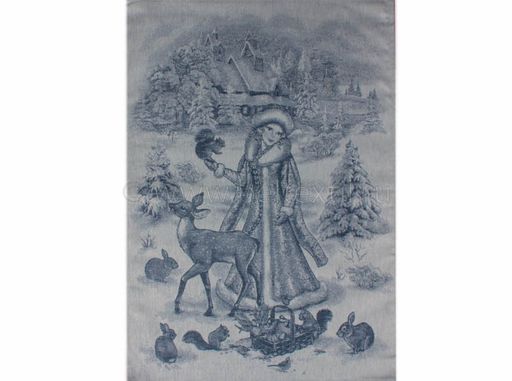 07с-39ЯК 50*70 Полотенце "Снегурочка" цв. синий