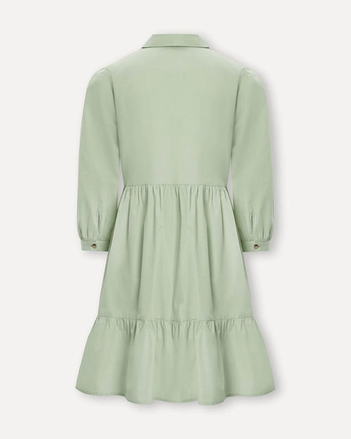 Хлопковое платье в рубашечном стиле - Incity фото 3