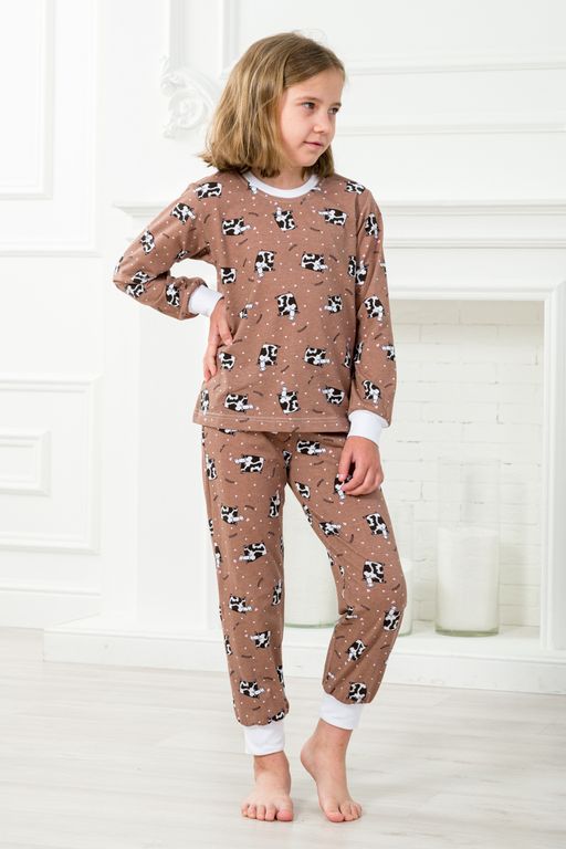 Пижама детская из джемпера и брюк из кулирки Коровы - Амадэль фото 3