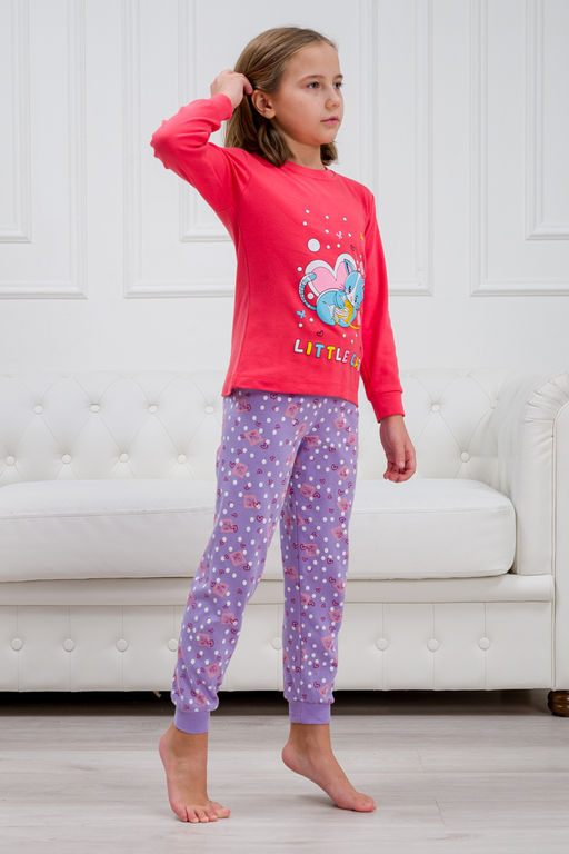 Пижама детская из интерлока Улыбка котенок с клубком - Амадэль фото 4