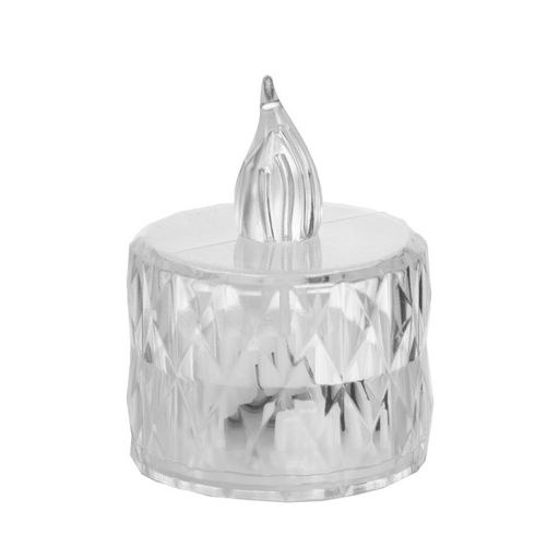 Цена за 3 шт. Светодиодная свеча, ночник LED RISALUX «Малютка», от батареек, прозрачный, 3×LR41, 3.5×3.5×5 см