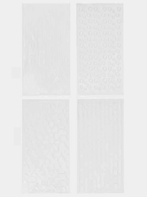 Печати для мастики Доляна «Кирпичи», 4 шт., 30.5×15.5×0.1 см, пластик, прозрачные