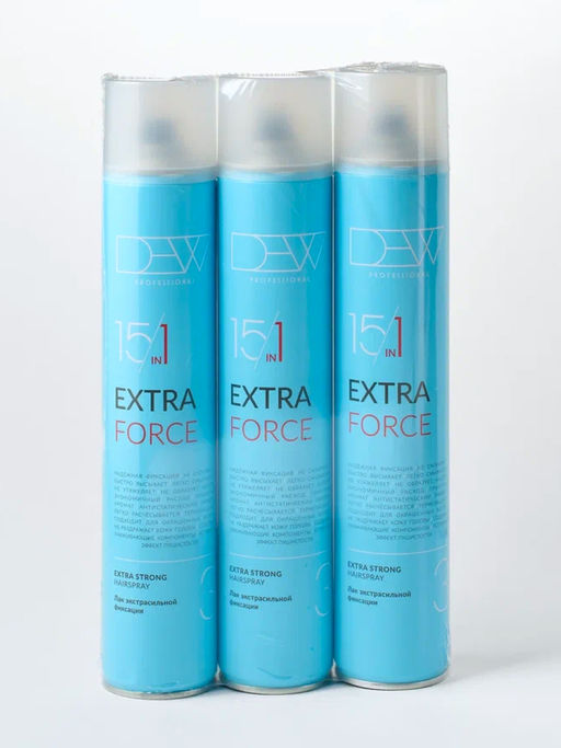 DEW Professional Лак для волос экстрасильной фиксации / 15 in 1 Extra Force, 500 мл
