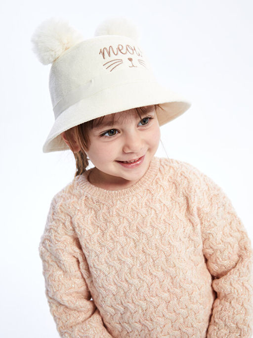 Bisiklet Yaka Kendinden Desenli K?z Bebek Triko Kazak - Waikiki фото 2