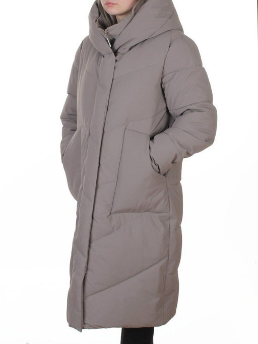 8836 GRAY Пальто зимнее женское (150 гр. холлофайбер)