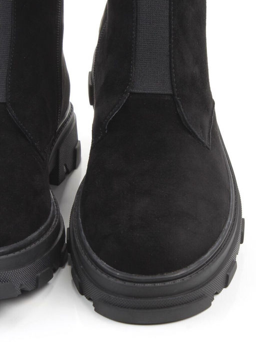 01-E2014B-497B BLACK Ботинки демисезонные женские (натуральная замша)