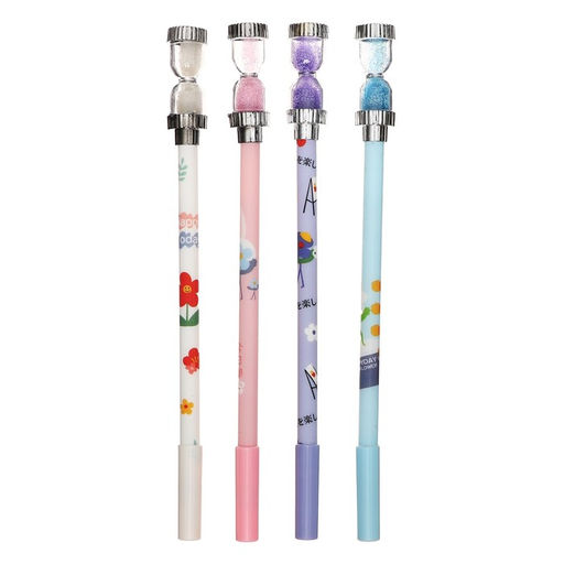 Цена за 12 шт. Ручка - прикол гелевая Песочные часы, МИКС - Calligrata фото 7