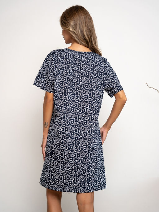 Туника жен.арт.388-13,бело-синяя - Binita фото 7