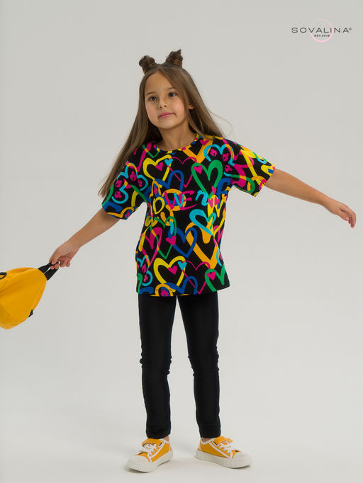 Костюм Мун яркие сердца-черный - Sovalina фото 22