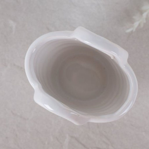 Кашпо Сумочка 8,5х6,5х8 см / 2036-3W /уп 12/120/белое - Галеонтрейд фото 3