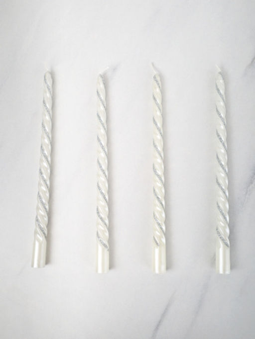 Свеча стержень 4 штуки 25 см витая / A-500 /уп 144/ белая - ГалеонТрейд фото 3