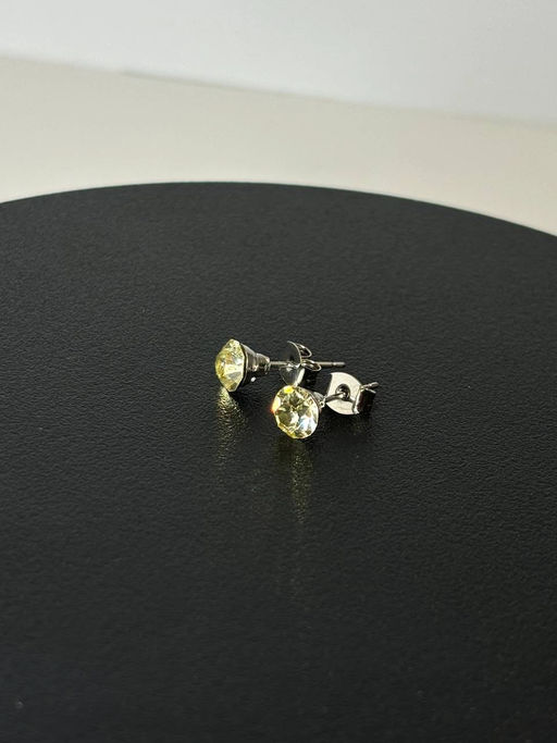 Серьги-гвозди PR1104 рыжий - Mini maxi фото 2