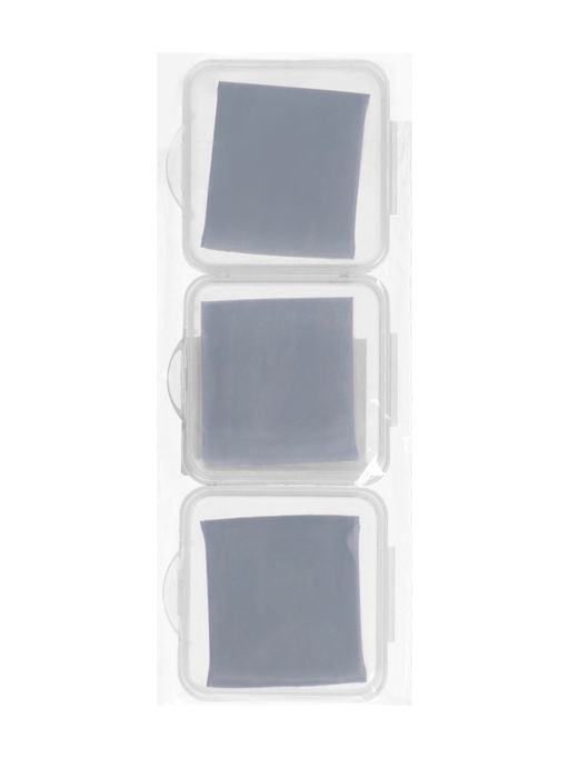 Набор 3 штуки ластиков клячка прямоугольных серый (размер штуки 37 х 35 х 0,9 мм) в коробочке   1096