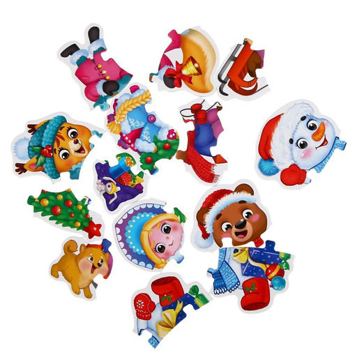 Макси-пазлы с глазками Помощники Дедушки Мороза - Puzzle time фото 3