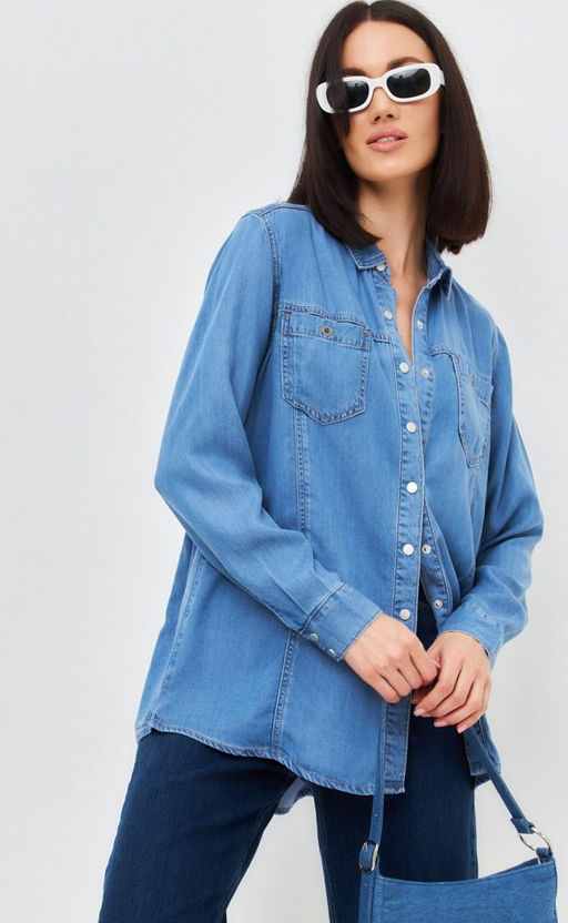 Рубашка джинс P312-0300 m.blue - Primm фото 3