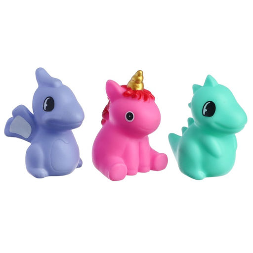 Резиновые игрушки для ванны Крошка Я «Динозаврики», с пищалкой, в наборе 3 шт, МИКС