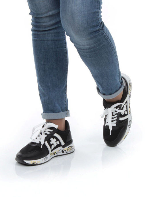 05-6026-83 BLACK Кроссовки женские (искусственные материалы) - No name фото 4