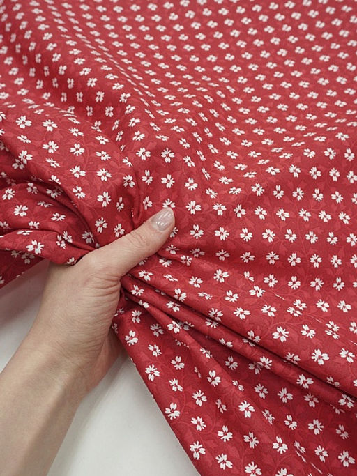 Перкаль Зорица цв.красный, ГОСТ, ш.1.5м, хлопок-100%, 125гр/м.кв - Купава фото 6