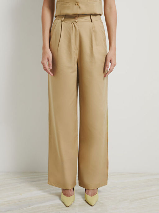 Standart Fit Geni? Pa?a Kad?n Pantolon