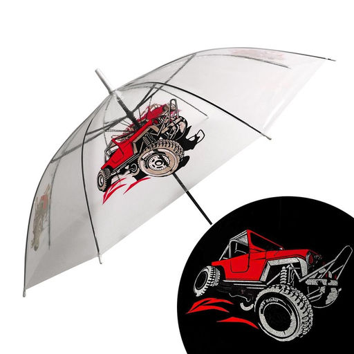 Зонт детский Внедорожник полуавтомат прозрачный, d=90см - Funny toys фото 3