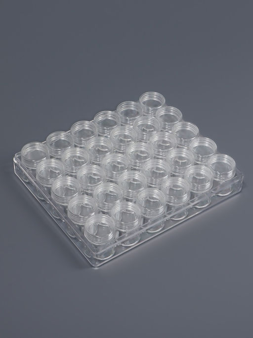 Органайзер для хранения мелочей, 30 баночек, d=2.6×2.8 см, 16.5×13.5×3.5 см, прозрачный