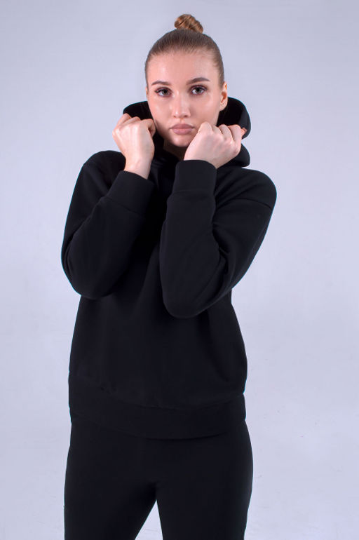 Арт. 2907 Костюм женский с начесом 44-52 (5 шт) Цвет:верх-черный,низ-черный - Калинка фото 16