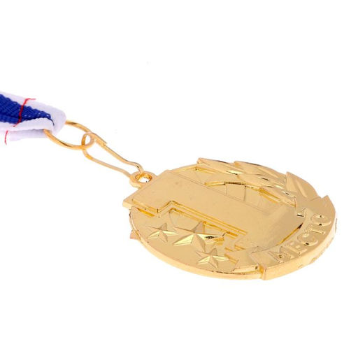 Медаль призовая золото 071, 1 место, с лентой, 4.3×4.6 см