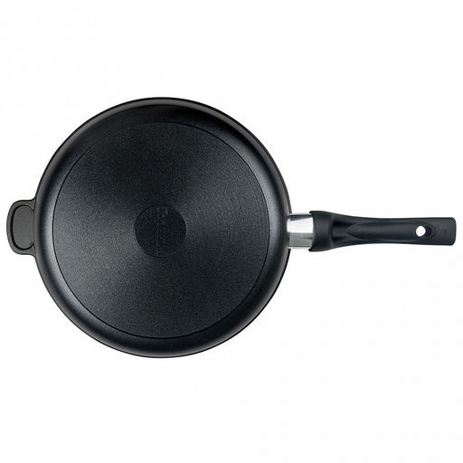 Сковорода с тефлоновым покрытием д28см "Классик", h7см, s0,42см, ручка из термостойкого пластика, стеклянная крышка с пароотводом, подарочная упаковка (Россия)