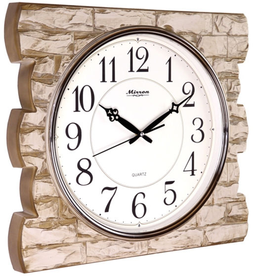 Настенные часы Mirron квадратные золотые S22ABB