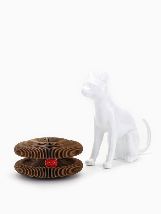 Когтеточка - игрушка «Пижон. Бублик», 11×11×7/20×11 см, гофрокартон, коричневая