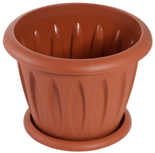 Горшок для растений Фелиция терракотовый 3,6л Д225 с поддоном С104Т - Martika фото 2