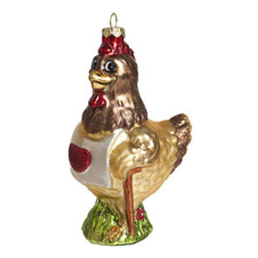 Курочка "Куриный дворик" (стекло) 8,5х7х13,5 см