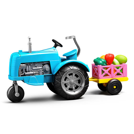Трактор "Ферма" с овощами, в коробке