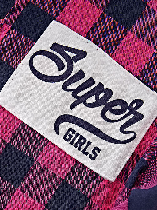 Платье из набивного хлопка с пояском UD 3736 син круп клетка - Mini maxi фото 8