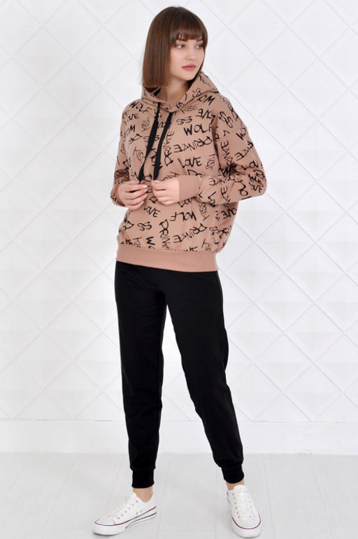 Арт. 2350 Костюм с брюками женский 44-52 (5 шт) Цвет:верх- полынь, низ-черный - Калинка фото 10