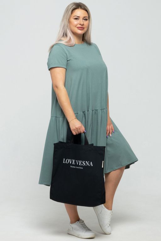 Эко сумка-шоппер из саржи "Love Vesna" (кейс), черный