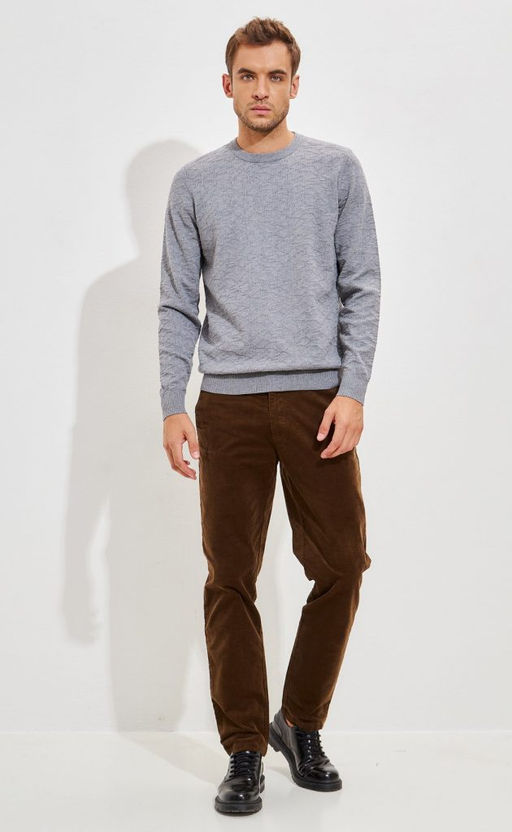 Джемпер мужской P321-15205 серый меланж - Primm фото 4